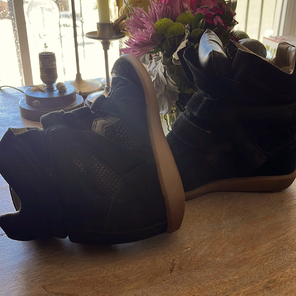 Isabel marant “Beckett” black wedge sneakers